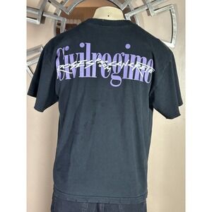 Civil Regime Roses From Concrete Shirt  S Slits Collar Bottom Sleeves Stain Back